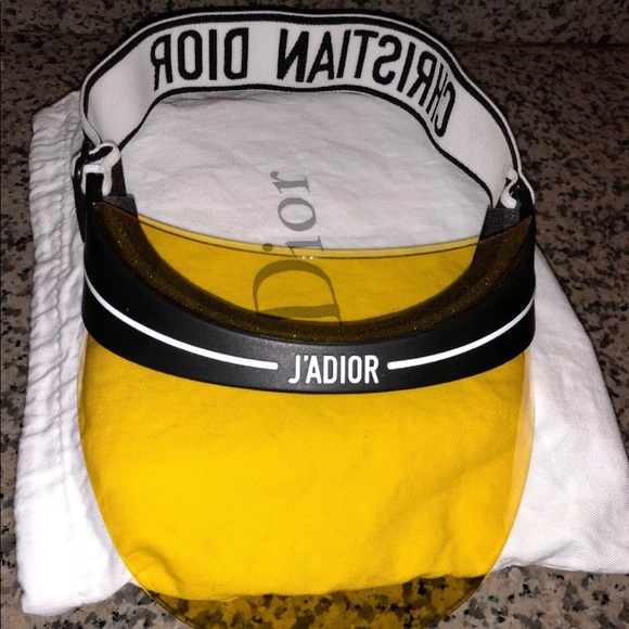 NIB Authentic Christian Dior Club 1 Yellow Visor - Picture 4 of 6